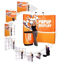 COYOTE 8' STANDARD POPUP DISPLAY-OB- COY-KKG-3X3